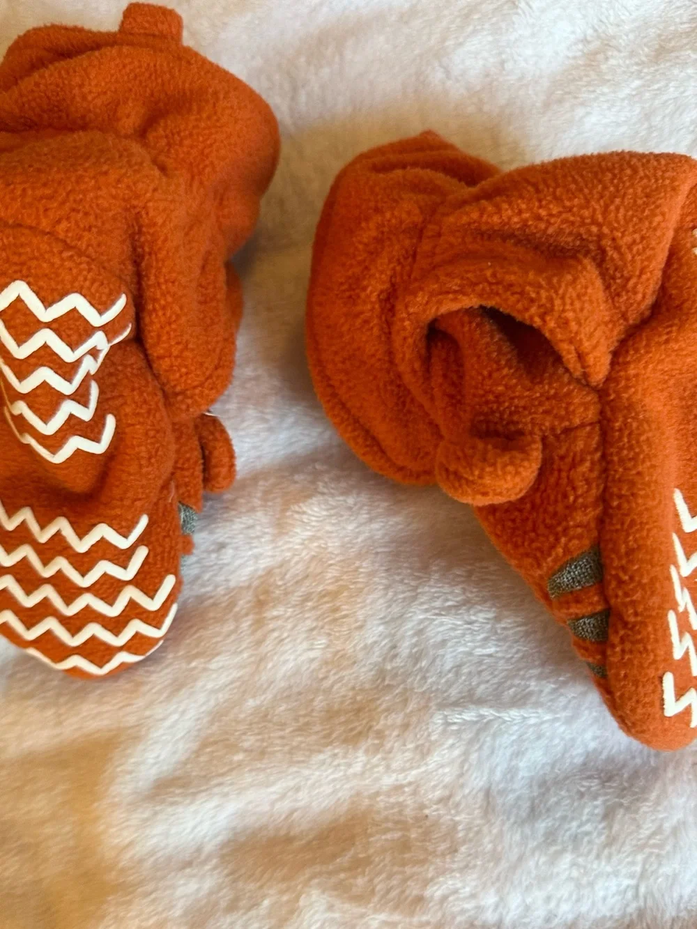 Cozy Orange Tiger Slipper Mittens for Kids